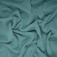 DOUBLE GAUZE LINEN OPTIC SOLID LIGHT TEAL