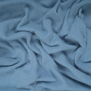 DOUBLE GAUZE LINEN OPTIC SOLID BLUE