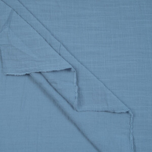 DOUBLE GAUZE LINEN OPTIC SOLID BLUE
