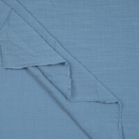 DOUBLE GAUZE LINEN OPTIC SOLID BLUE
