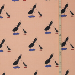 ORGANIC FRENCH TERRY ANTS WITH SKATEBOARDS LE LOUP ART