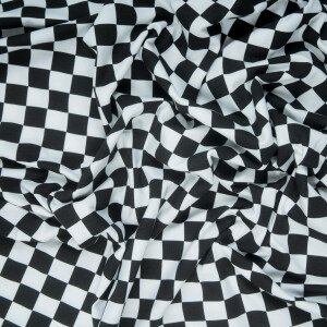 JERSEY CHESSBOARD PATTERN BLACK/WHITE