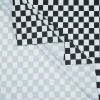 JERSEY CHESSBOARD PATTERN BLACK/WHITE