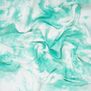FRENCH TERRY SPRING TIE DYE AQUA