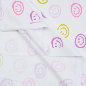 FRENCH TERRY BRUSHED SMILEY WHITE