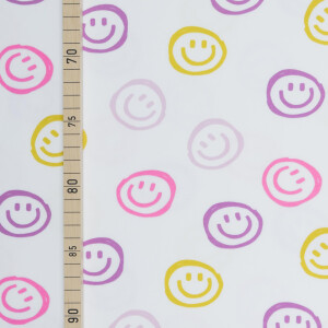 FRENCH TERRY BRUSHED SMILEY WHITE