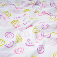 FRENCH TERRY BRUSHED SMILEY WHITE
