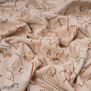 FRENCH TERRY AUFGERAUT SAFARI SAND