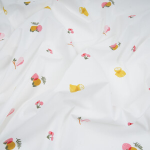 POPELINE BESCHICHTET FRUITS WHITE