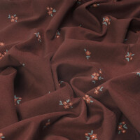 FEINCORD KLEINE BLUMEN CHOCO