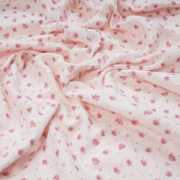 ORGANIC DOUBLE GAUZE LITTLE PEONY ROSE