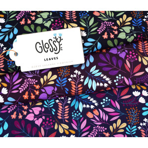 BIO FRENCH TERRY HHL LEAVES BLUE NAVY