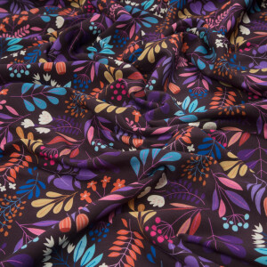 BIO FRENCH TERRY HHL LEAVES BORDEAUX