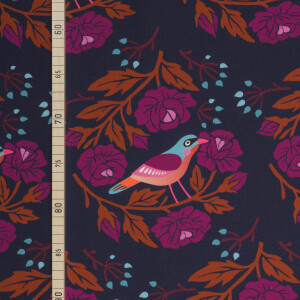 ORGANIC FRENCH TERRY HHL ROSE BLUE NAVY