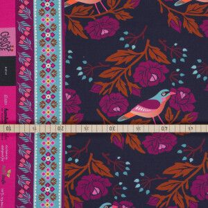 ORGANIC FRENCH TERRY HHL ROSE BLUE NAVY