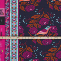 ORGANIC FRENCH TERRY HHL ROSE BLUE NAVY