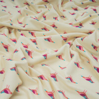 ORGANIC FRENCH TERRY HHL BIRDS MERINGA