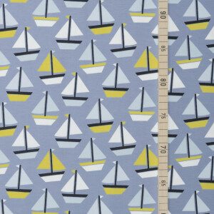 FRENCH TERRY SHIPS SMOKE BLUE