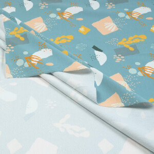 FRENCH TERRY GOOD VIBES LAMA COORD BLUE