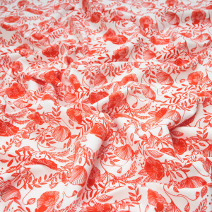 FRENCH TERRY POPPIES OFFWHITE