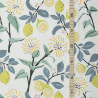 CANVAS LEMONS AND FLOWERS ECRU