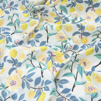 POPLIN LEMONS AND FLOWERS OFFWHITE