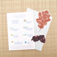 IRON ON EICHELN UND BLATT (2 PCS.)