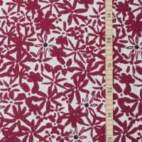 VISCOSE CREPE FLOWERY FUCHSIA