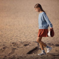 FRENCH TERRY SOLID SPRING LAKE BLUE