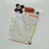 EMBROIDERED PATCH FLOWER FACES (3pc)