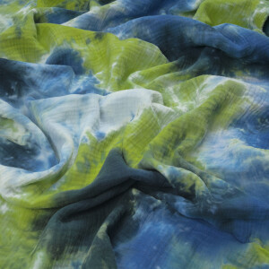 DOUBLE GAUZE TIE DYE BLUE/GREEN