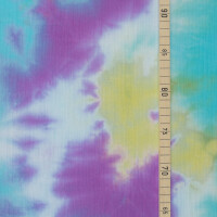DOUBLE GAUZE TIE DYE PURPLE/AQUA