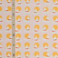 ORGANIC FRENCH TERRY BRUSHED SUNSET BOAT ROSE