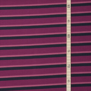 TENCEL DERBY RIBBED STRIPE JERSEY CHERRY