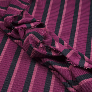 TENCEL DERBY RIBBED STRIPE JERSEY CHERRY