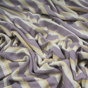 TENCEL DERBY RIBBED STRIPE JERSEY PURPLE HAZE