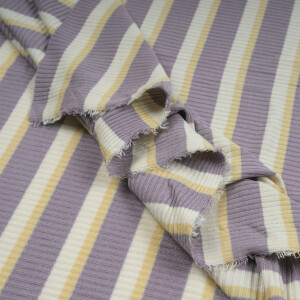TENCEL DERBY RIBBED STRIPE JERSEY PURPLE HAZE