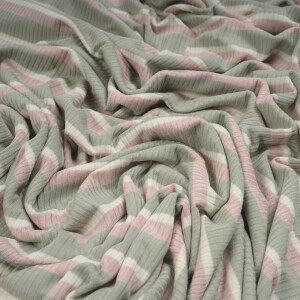 TENCEL DERBY RIBBED STRIPE JERSEY SOFT MINT