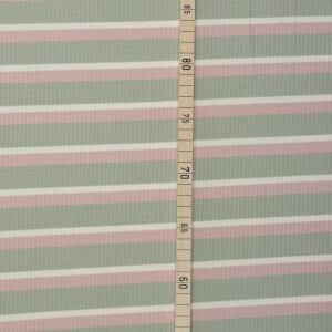 TENCEL DERBY RIBBED STRIPE JERSEY SOFT MINT