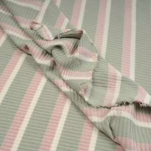 TENCEL DERBY RIBBED STRIPE JERSEY SOFT MINT
