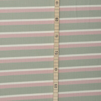TENCEL DERBY RIBBED STRIPE JERSEY SOFT MINT