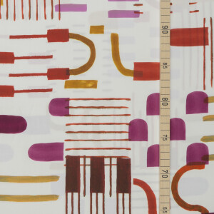 VISCOSE SMALL ABSTRACT ECRU