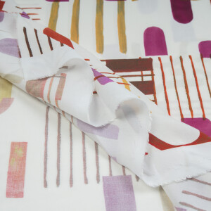 VISCOSE SMALL ABSTRACT ECRU