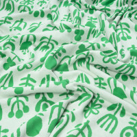ORGANIC JACQUARD DIVERSITY ECRU/GREEN