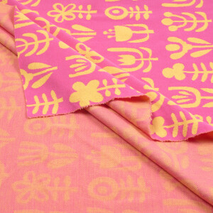 ORGANIC JACQUARD DIVERSITY PINK/YELLOW
