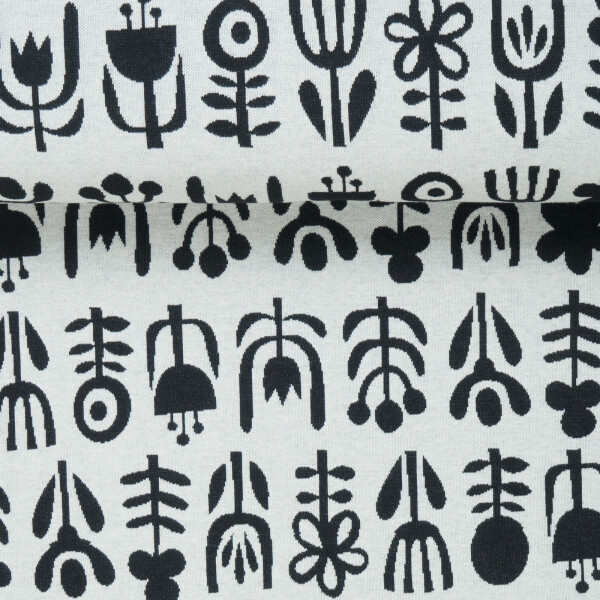 ORGANIC JACQUARD DIVERSITY BLACK/ECRU