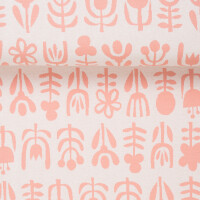 ORGANIC JACQUARD DIVERSITY ECRU/ROSE