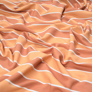 ORGANIC FRENCH TERRY STRIPES BROWN