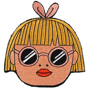 PATCH EMBROIDERED GIRL WITH BOW