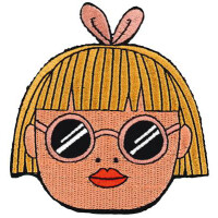PATCH EMBROIDERED GIRL WITH BOW
